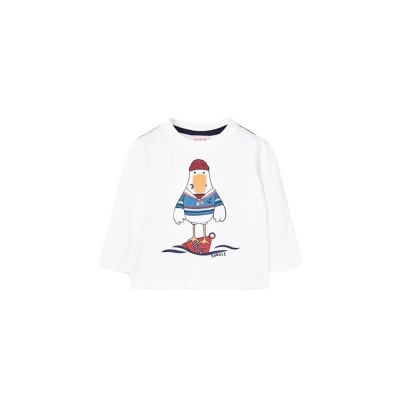 тениска,детски,тениски,boboli,knit,long,sleeve,t,shirt,chemical,white,7,(white)