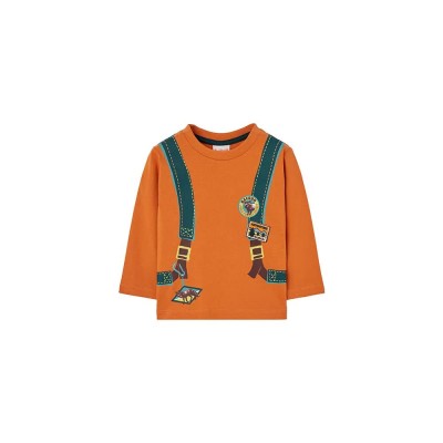 тениска,детски,тениски,boboli,knit,long,sleeve,t,shirt,saffron,(orange)