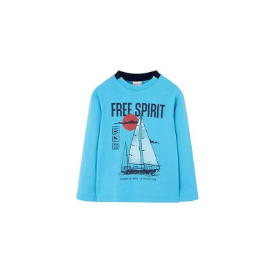 тениска,детски,тениски,boboli,knit,long,sleeve,t,shirt,water,(blue)