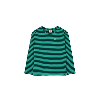 тениска,детски,тениски,boboli,knit,striped,long,sleeve,t,shirt,emerald,marine,listing,(green)