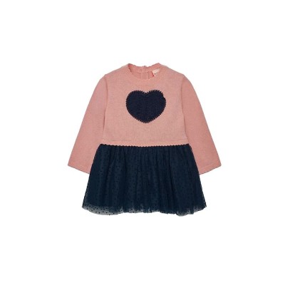 блуза,детски,поли,и,рокли,boboli,knitwear,combined,dress,flamingo,(pink)