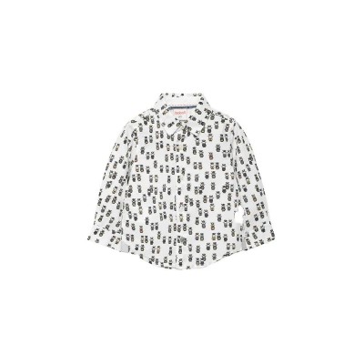 риза,с,дълъг,ръкав,детски,ризи,boboli,poplin,printed,long,sleeve,shirt,rabbits,print,(white)