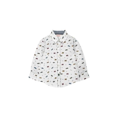 риза,с,дълъг,ръкав,детски,ризи,boboli,poplin,printed,long,sleeve,shirt,viator,print,(white)