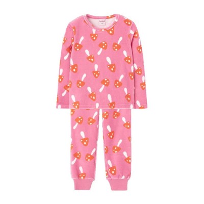 пижама,детски,пижами,boboli,velour,printed,pyjama,mushroom,print,(pink)