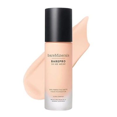 ексфолианти,bare,minerals,barepro,24h,wear,matte,liquid,spf20,fair,10,neutral,30ml,foundation