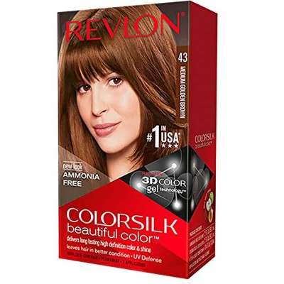 хигиена,коса,revlon,colorsilk,43,medium,golden,brown,hair,dyes,clear