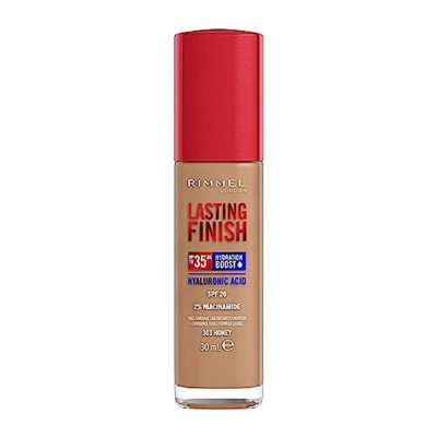ексфолианти,rimmel,london,lasting,finish,hydration,boost,spf20,303,honey,30ml,foundation