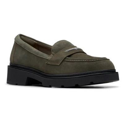 мъжки,обувки,дамски,обувки,clarks,shoes,lauryl,step,loafers,green,(dark,olive,suede)