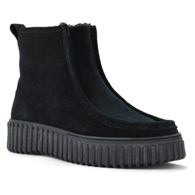обувки,дамски,боти,дамски,високи,обувки,за,ходене,clarks,shoes,torhill,cozy,booties,black,suede