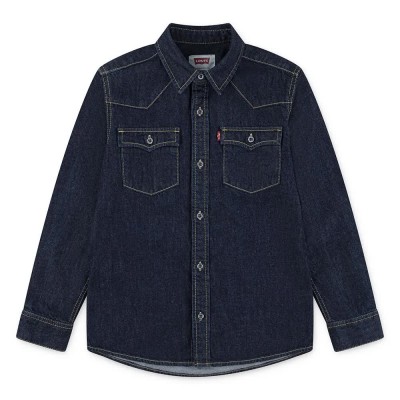 тениска,детски,тениски,levi´s,®,barstow,western,long,sleeve,t,shirt,blue,(dark,hollow)