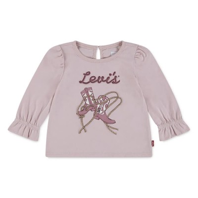 тениска,детски,тениски,levi´s,®,knot,front,knit,long,sleeve,t,shirt,crystal,rose,(pink)