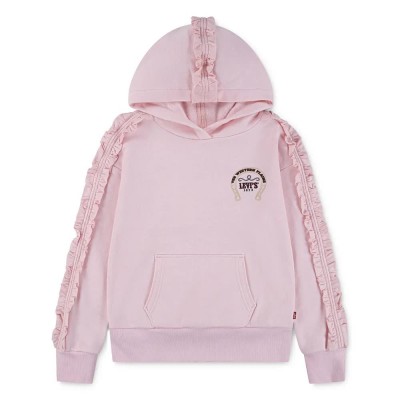 суичър,детски,блузи,levi´s,®,pullover,with,ruffle,hoodie,crystal,rose,(pink)