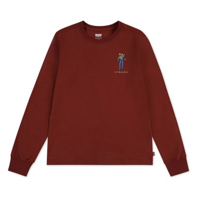 тениска,детски,тениски,levi´s,®,saddle,long,sleeve,t,shirt,red,pear,(red)
