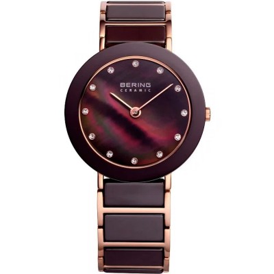 часовник,часовници,bering,11435,765,watch,golden,(brown,brown)