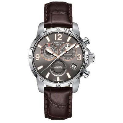 часовник,часовници,certina,c034654160870,watch,brown,(brown,leather,grey)