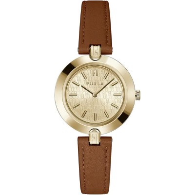 часовник,часовници,furla,ww00002002l2,watch,golden,(brown,leather,golden)