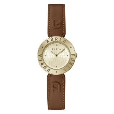 часовник,часовници,furla,ww00004002l2,watch,brown,(brown,leather,golden)