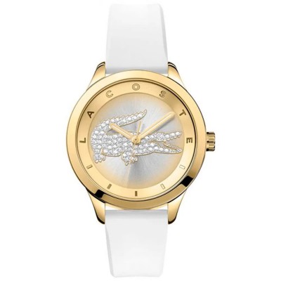 часовник,часовници,lacoste,2000916,watch,golden,(white,leather,sea,bream)
