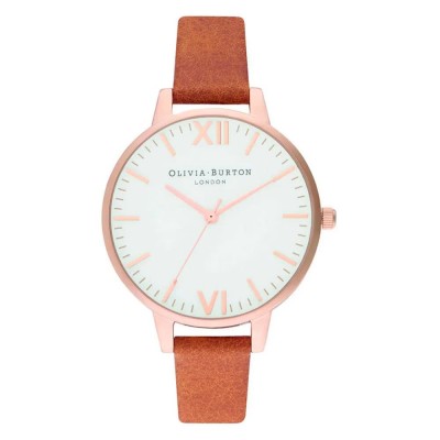 часовник,часовници,olivia,burton,ob16tl13,woman,watch,orange,(brown,leather,white)