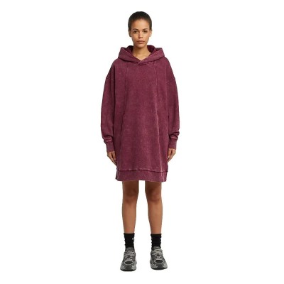 рокля,дамски,поли,и,рокли,g,star,a,line,hoded,long,sleeve,dress,pink,(maroon,smokey,gd)