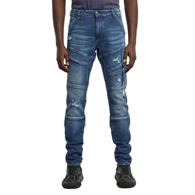 дънки,мъжки,панталони,g,star,airblaze,3d,skinny,jeans,antique,faded,rainstorm,destroyed,(blue)