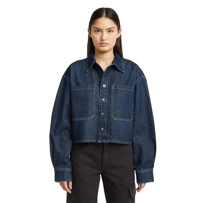 дамски,якета,и,палта,g,star,boxy,2,pocket,overshirt,worn,in,eclipse
