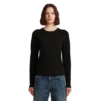 блуза,дамски,пуловери,дамски,плетени,дрехи,g,star,core,sweater,black,(dark,black)