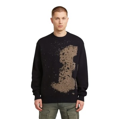 блуза,мъжки,пуловери,g,star,sprayed,89,relaxed,sweater,black,(dark,black)