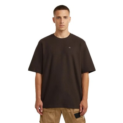 тениска,мъжки,тениски,g,star,structured,chest,logo,loose,short,sleeve,t,shirt,brown,(deep,brown)