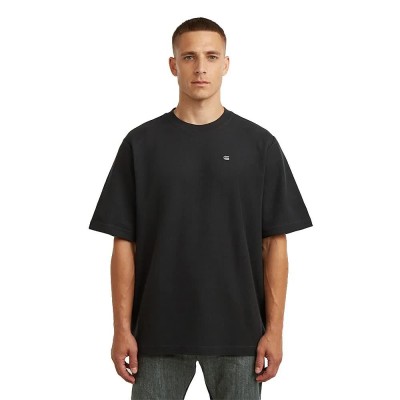 тениска,мъжки,тениски,g,star,structured,chest,logo,loose,short,sleeve,t,shirt,black,(dark,black)