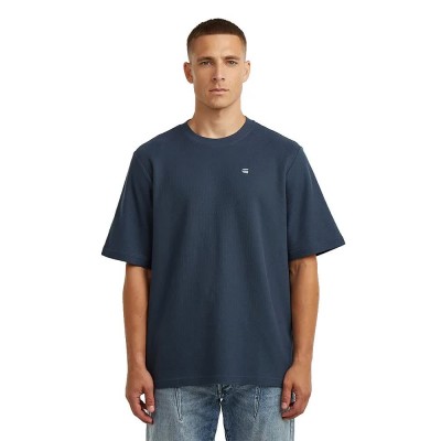 тениска,мъжки,тениски,g,star,structured,chest,logo,loose,short,sleeve,t,shirt,blue,(india,ink)