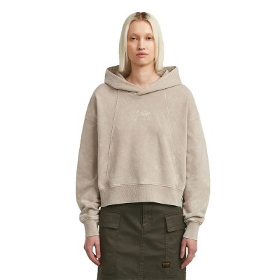 суичър,дамски,блузи,g,star,washed,a,line,script,hoodie,beige,(dark,brick,smokey,gd)