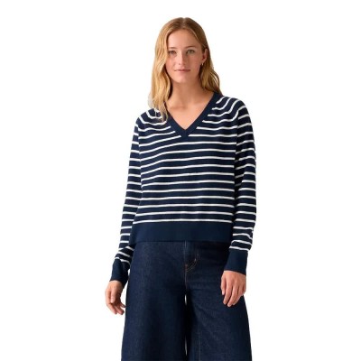 блуза,дамски,пуловери,дамски,плетени,дрехи,levi´s,®,super,soft,v,neck,sweater,blue,(parisienne,stripe)