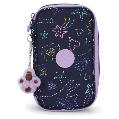 канцеларски,принадлежности,kipling,50,pens,pencil,case,unicorn,star,(blue,purple)
