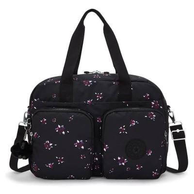 чанта,за,през,рамо,всички,чанти,kipling,defea,xl,28l,shoulder,bag,night,flower,(black)