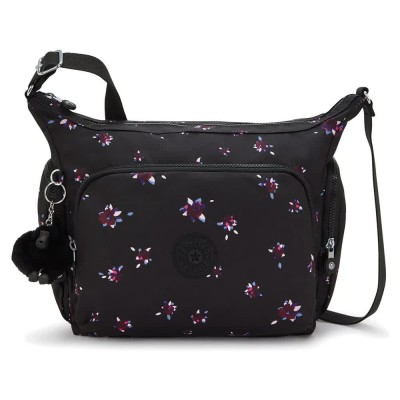 чанта,всички,чанти,kipling,gabb,12l,bag,night,flower,(black)