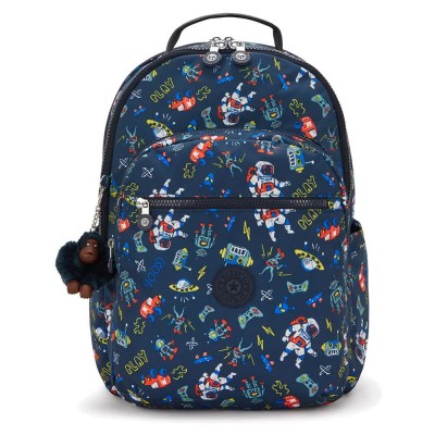 раница,раници,kipling,seoul,college,extra,32l,backpack,space,game,(blue)