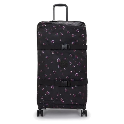 куфари,kipling,spontaneous,l,101l,trolley,bag,night,flower,(black)