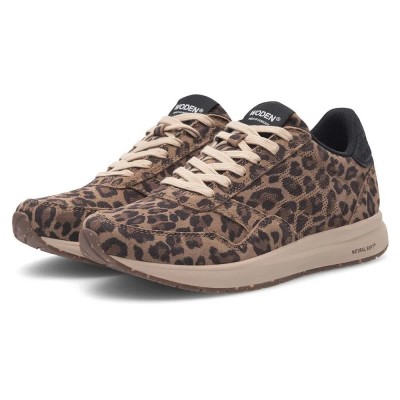 маратонки,дамски,маратонки,woden,nicoline,trainers,brown,(leopard)