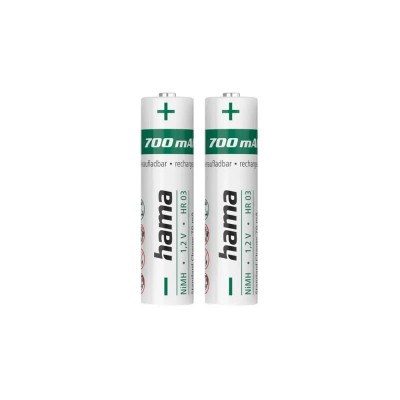 батерии,hama,aaa,ni,mh,rechargeable,battery,700mah,1.2v,clear,(white)