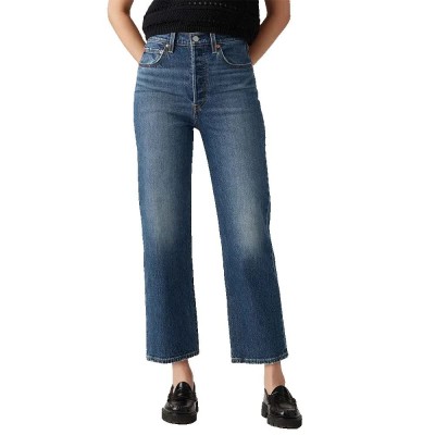 дънки,дамски,панталони,levi´s,®,ribcage,straight,ankle,jeans,refurbished,blue,(dark,indigo,worn,in)