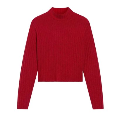 блуза,дамски,пуловери,дамски,плетени,дрехи,dockers,boxy,mockneck,sweater,superb,(fire,whirl