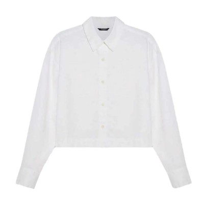 риза,с,дълъг,ръкав,дамски,блузи,дамски,ризи,dockers,cropped,long,sleeve,shirt,lucent,white