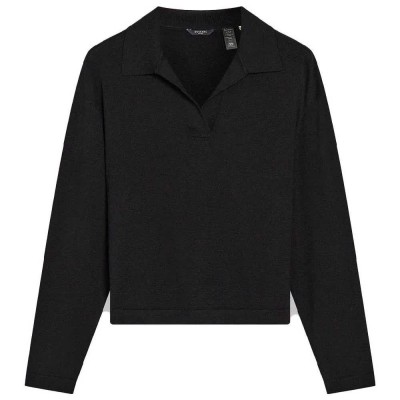 блуза,дамски,пуловери,дамски,плетени,дрехи,dockers,dfw,polo,sweater,beautiful,black,(black)