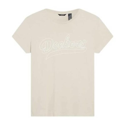 тениска,дамски,тениски,dockers,graphic,slim,short,sleeve,t,shirt,athletic,logo,wome,(beige)