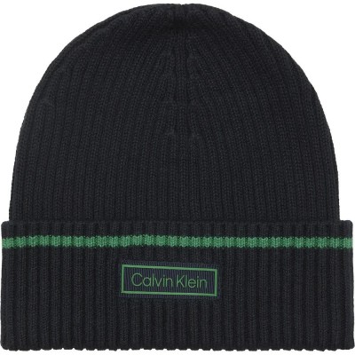 шапка,всички,шапки,calvin,klein,patch,beanie,dark,sapphire,verdant,green,(black)