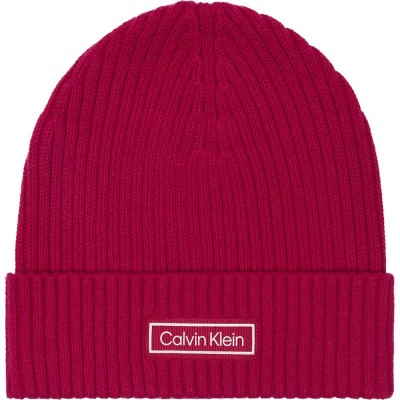 шапка,всички,шапки,calvin,klein,patch,chunky,beanie,red,(petunia,pink)