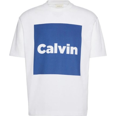 тениска,мъжки,тениски,calvin,klein,jeans,lv04rd813g,short,sleeve,t,shirt,brilliant,white