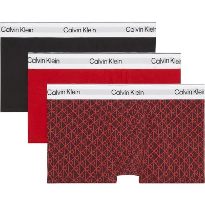 боксерки,мъжко,бельо,calvin,klein,lv00nb4564,trunk,boxers,3,units,black,seamless,emblem,dark,berry,ad