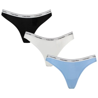 дамско,бельо,дамски,бикини,и,танкини,calvin,klein,000qd5209e,thong,3,units,multicolor,(black,white,frozen,fjiord)